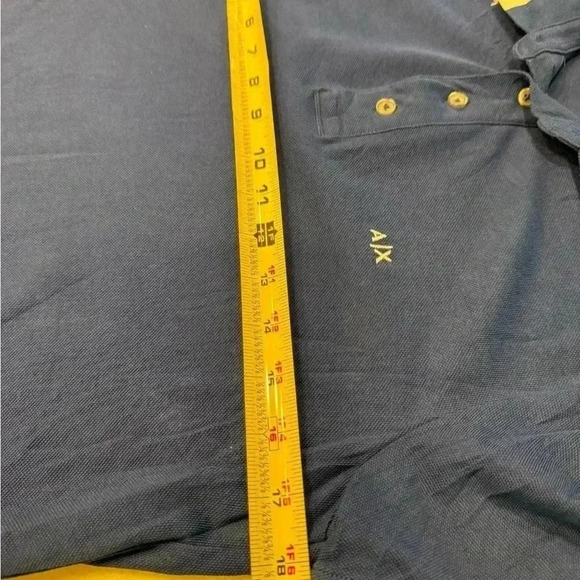 A|X Armani Exchange Men's, Slim Fit Short Sleeve Polo Shirt, Navy Blue, Sz M - Picture 8 of 9